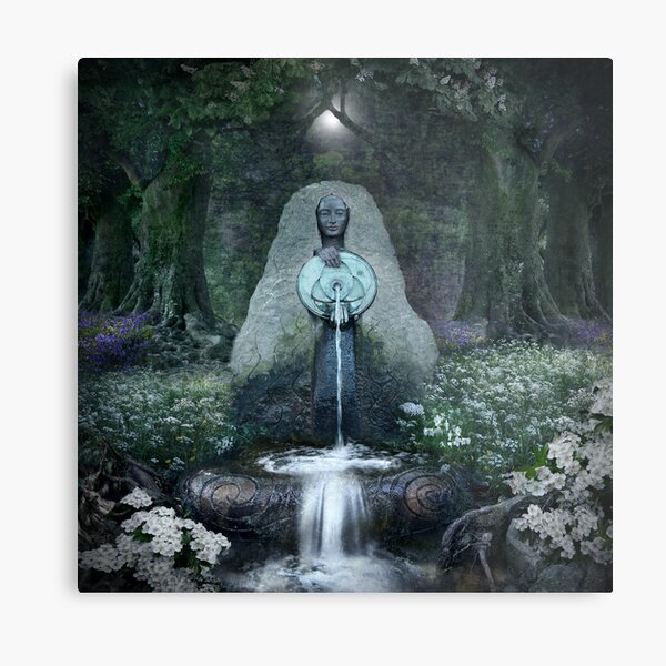 Beltane: Lady of the Sacred Well Metal Print