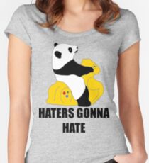 Haters Gonna Hate: Panda Women's Fitted Scoop T-Shirt