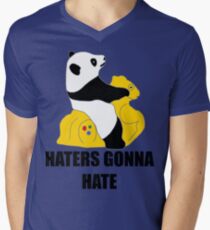 Haters Gonna Hate: Panda Men's V-Neck T-Shirt
