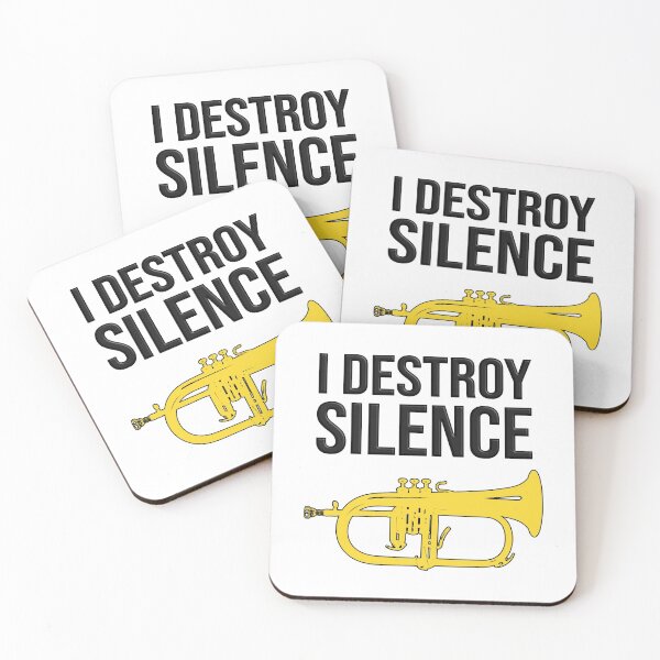 Item preview, Flugelhorn - I DESTROY SILENCE - Marching Band, Concert Band designed and sold by HEJAshirts.
