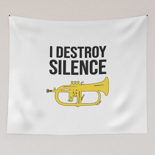 Item preview, Flugelhorn - I DESTROY SILENCE - Marching Band, Concert Band designed and sold by HEJAshirts.