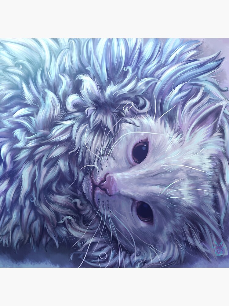 The Majestic Floof Beautiful Cat Art Greeting Card By Thurstonwaffles Redbubble