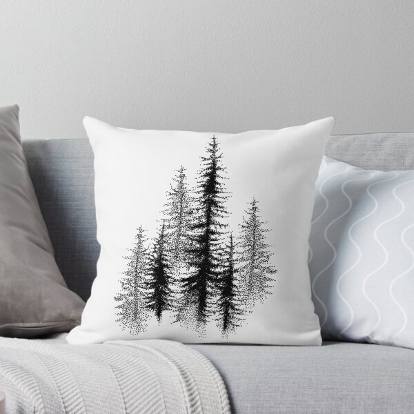 Item preview, Dotwork black scandinavian forest. designed and sold by Bokasana.
