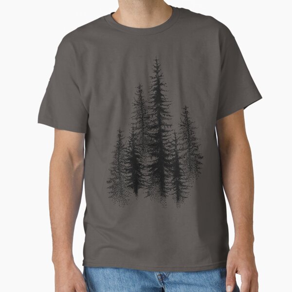 Item preview, Dotwork black scandinavian forest. designed and sold by Bokasana.