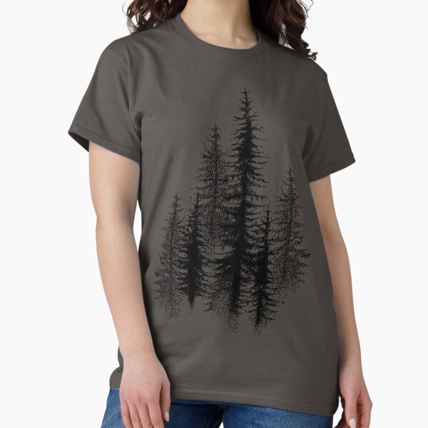 Aperçu de l'œuvre Forêt scandinave noire à pois. créée et vendue par Bokasana.