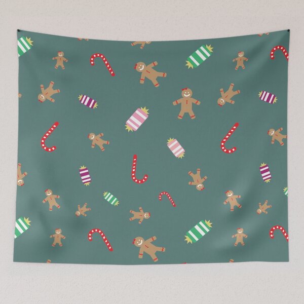 Item preview, Christmas Holiday Candy Gingerbread Pattern designed and sold by 2CreativeNomads.