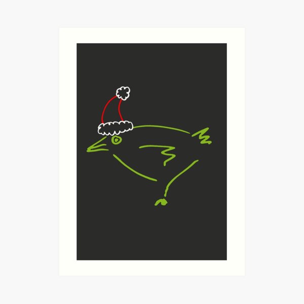 Secret Chicken, Secret Santa Art Print