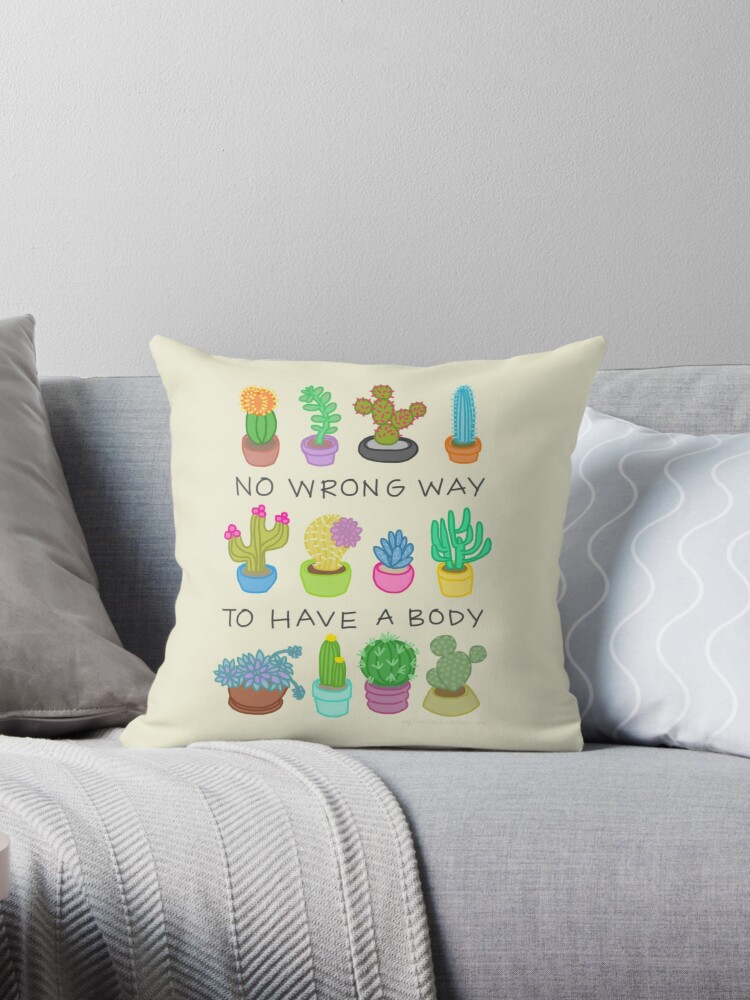 Thumbnail 1 of 3, Throw Pillow, No Wrong Way to Have a Body designed and sold by Rachele Cateyes.