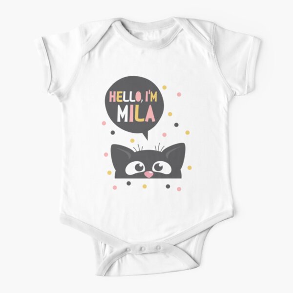 Personalized Name Toddler//Kids Short Sleeve T-Shirt Mashed Clothing Hi My Name is Jacob Everyone