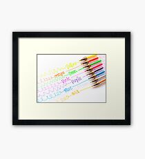 colours.. Framed Print
