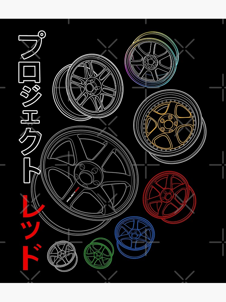 "JDM Wheel " Poster for Sale by projectred Redbubble