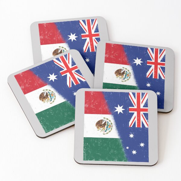 Item preview, Australia and Mexico Mix, Mexican and Australian Flags, Banderas de Mejico & Australia designed and sold by #mossasdesign.