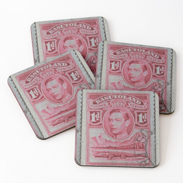 Item preview, Basutoland One Penny Postal Stamp designed and sold by Andykinoz.