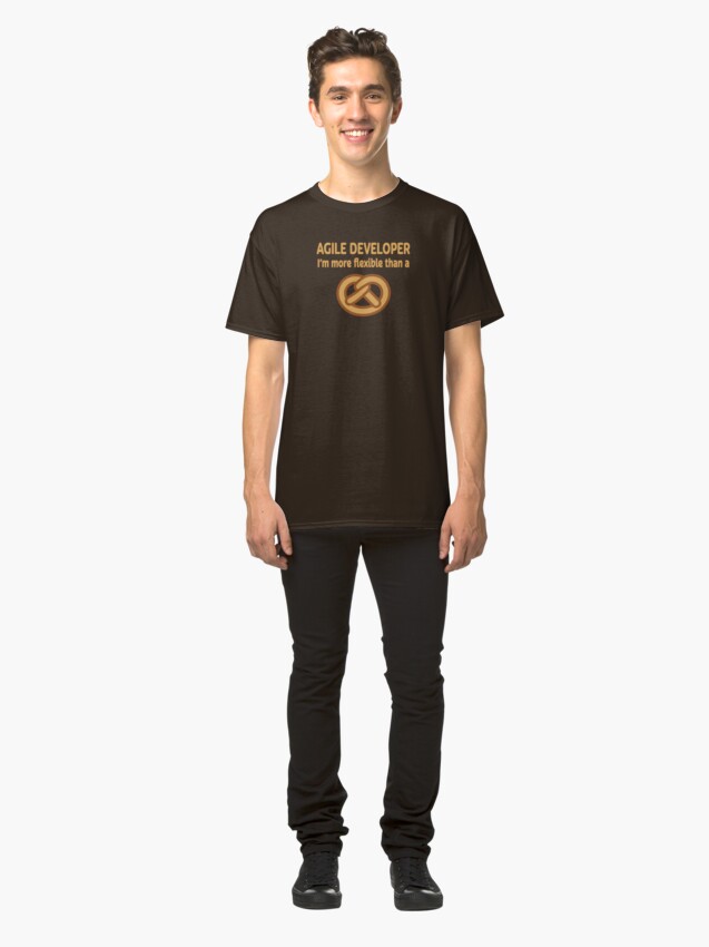 Alternate view of Agile Developer. Classic T-Shirt