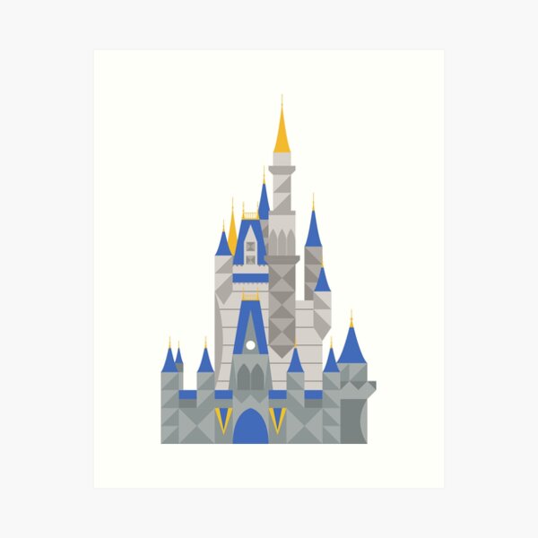 Cinderella's Castle ala Mary Blair Art Print