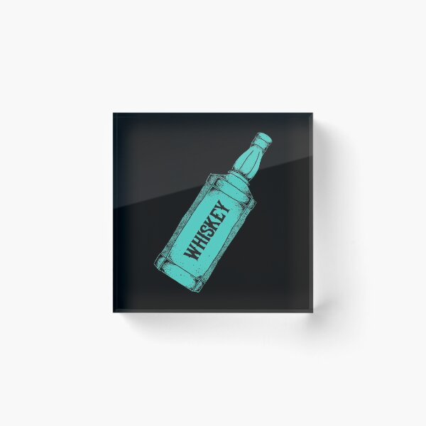 Item preview, Whiskey Bottle - Teal designed and sold by MOREDANKMEMES.
