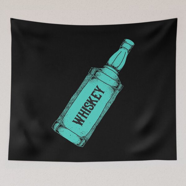 Item preview, Whiskey Bottle - Teal designed and sold by MOREDANKMEMES.