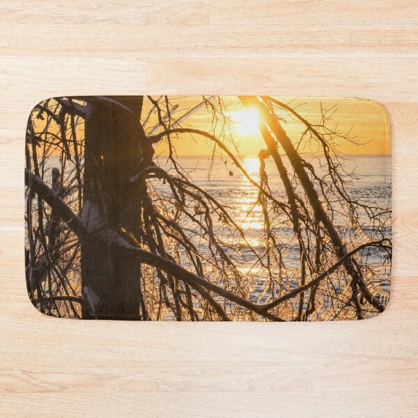Item preview, Lacy Ice Screen - Sunrise Sub-Framed with a Filigree of Icicles designed and sold by Georgia Mizuleva.