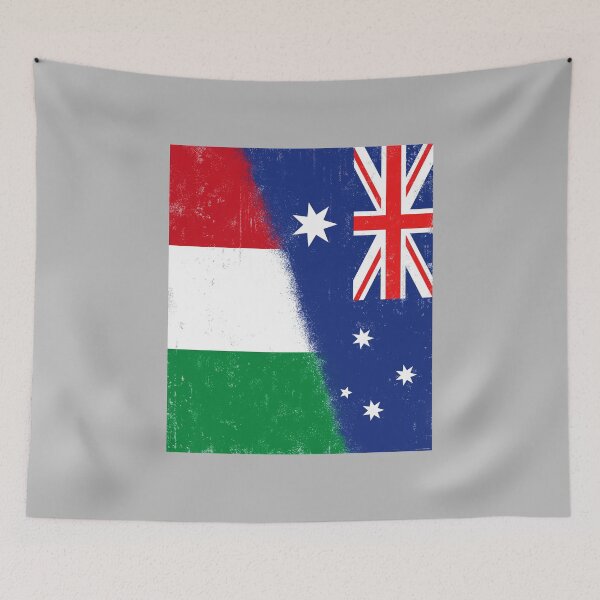 Artikelvorschau, Australien und Italien Mix, italienische und australische Flaggen, Bandiera italiana e australiana entworfen und verkauft von #mossasdesign.