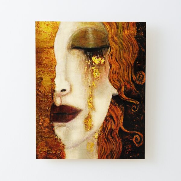 Klimt Golden Tears Wood Mounted Print