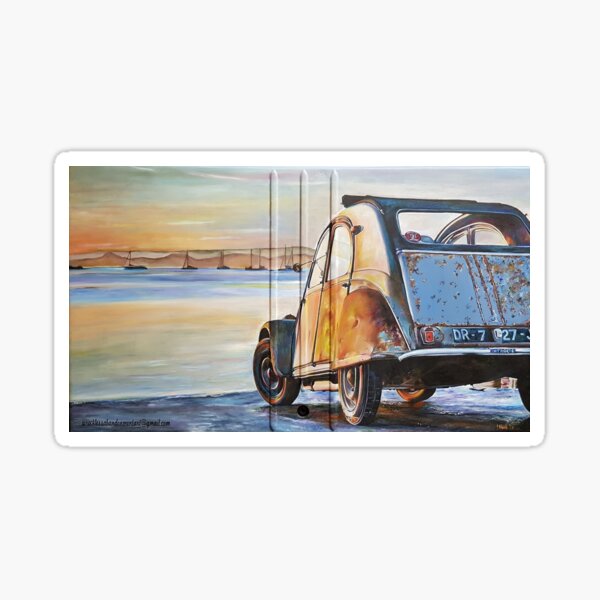 Wreckless Abandonment Art Citroen 2CV Bootlid Number 28 Sticker