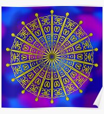 Golden Sky Symbols Poster