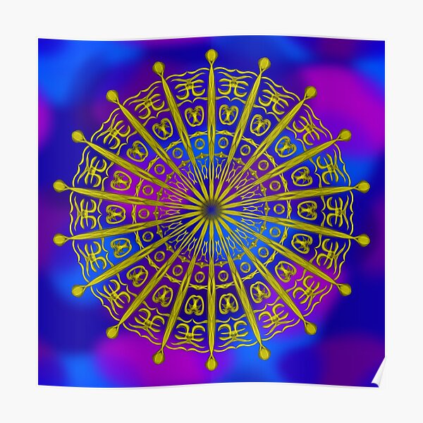 Golden Sky Symbols Poster