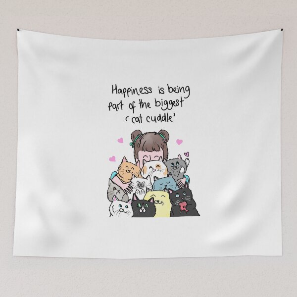 Item preview, Cat Cuddle - Happiness is a big cat cuddle designed and sold by HappyPawtraits.