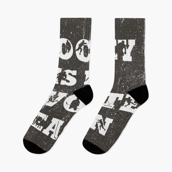 Aperçu de l'œuvre Le hockey. Hockey sur glace. Le hockey est mon t-shirt de saison préféré créée et vendue par derradji.