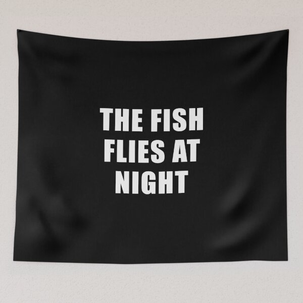 Item preview, The Fish Flies At Night (Black) designed and sold by quoteedesigns.
