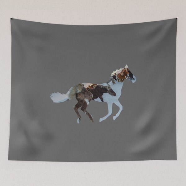 Item preview, Iceland horses in silhouette designed and sold by Raeolus.