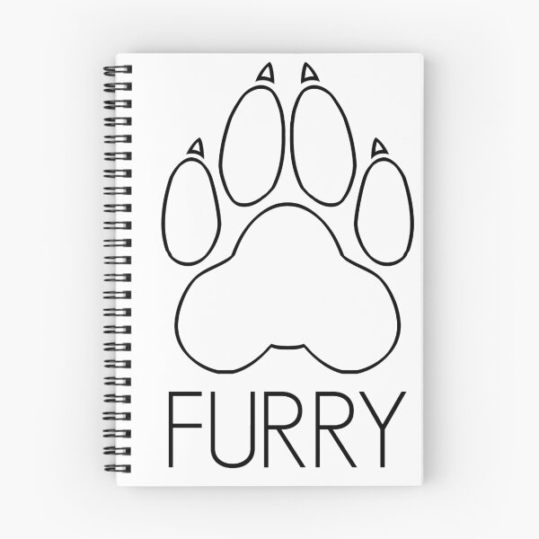 Item preview, Furry - pawprint black text- designed and sold by 8Bit-Paws.