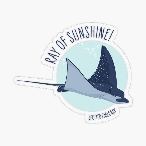 Item preview, Ray of Sunshine - Spotted Eagle Ray designed and sold by thesailfish.