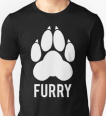 FURRY pawprint -white- Unisex T-Shirt