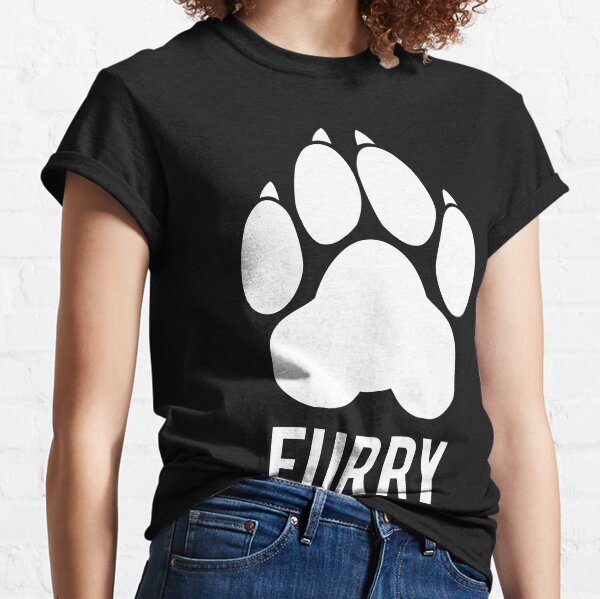 FURRY pawprint -white- Classic T-Shirt