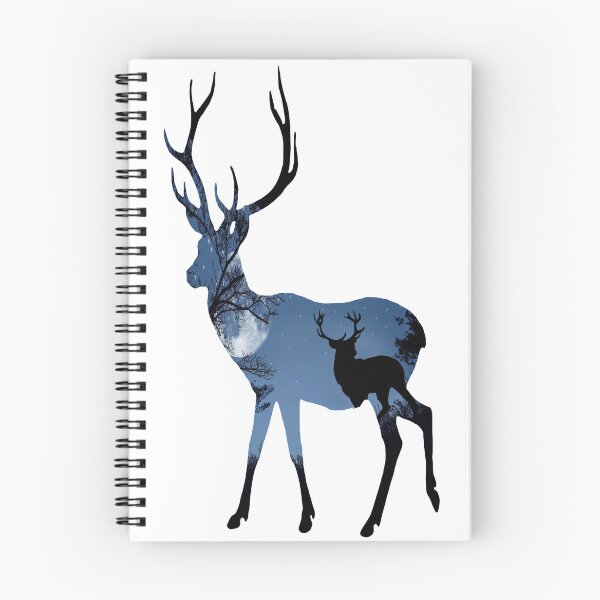 Item preview, Deer under night sky - in silhouette designed and sold by Raeolus.