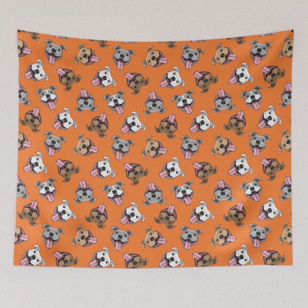 Item preview, Happy Pit bulls - naranja designed and sold by littlearrow.