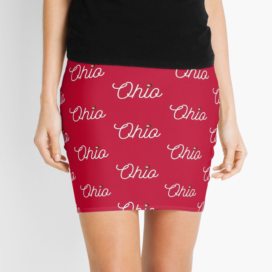 Ohio Cursive Nut Shirts Stickers Mini Skirt