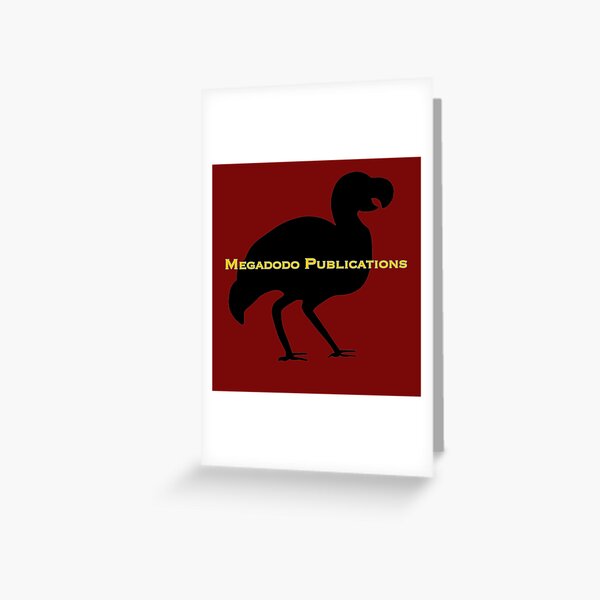 The legendary Megadodo Publications, publishers of the Hitchhiker's Guide to the Galaxy Greeting Card