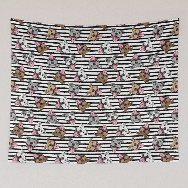 Item preview, Happy Pit bulls - rayas negras designed and sold by littlearrow.