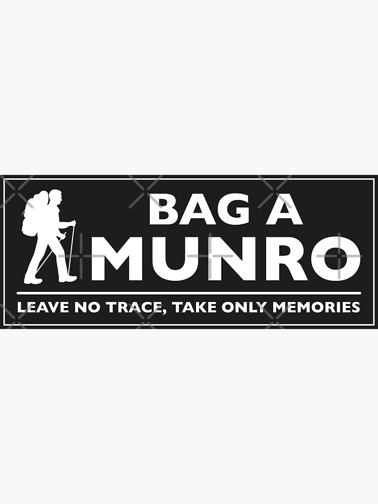 "Bag a Munro Hillwalking and Munro Bagger Design" Poster by MadPanda