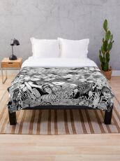 junji ito collage Throw Blanket