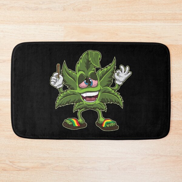 Item preview, Stoned Cannabis Leaf - Weed Smoking Cartoon designed and sold by anziehend.