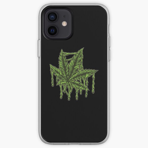Melting Cannabis Leaf - Weed Marijuana THC CBD iPhone Soft Case