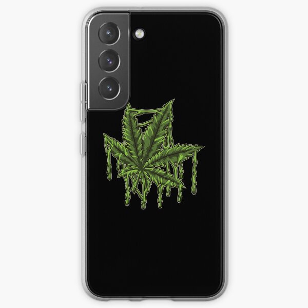 Melting Cannabis Leaf - Weed Marijuana THC CBD Samsung Galaxy Soft Case