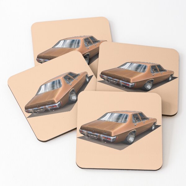 Item preview, Illustrated Holden HQ Holden Kingswood - Brown designed and sold by tshirtgarage.