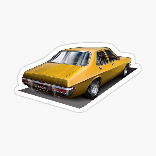 Item preview, Illustrated Holden HQ Holden Kingswood - Mustard Yellow designed and sold by tshirtgarage.