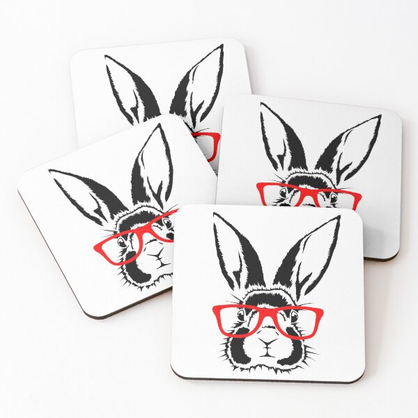 Item preview, cool rabbit with glasses designed and sold by HotVector.