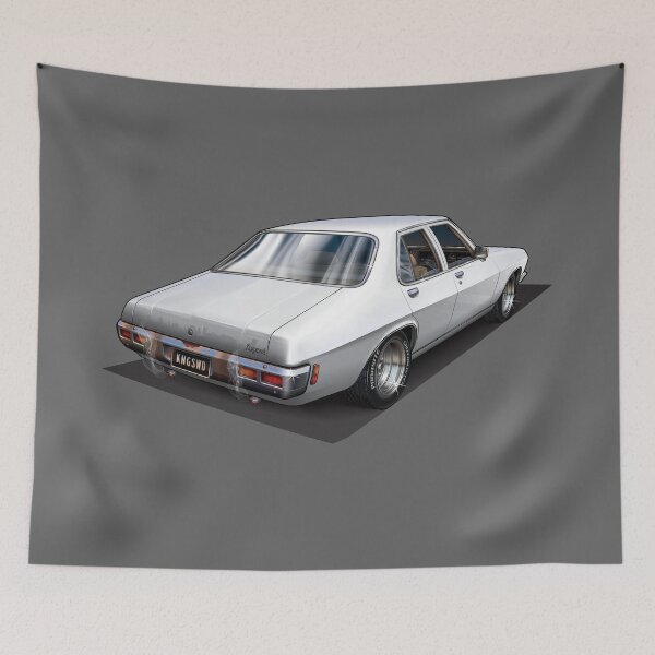 Item preview, Illustrated Holden HQ Holden Kingswood - White designed and sold by tshirtgarage.