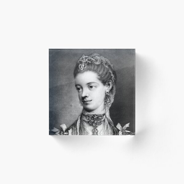 Her Most Excellent Majesty Charlotte, Queen of Great Britain - Thomas Frye - 1762 Acrylic Block